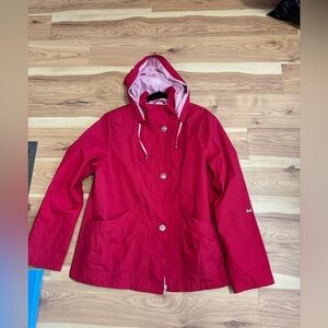 Mackintosh Red Hooded Lined Jacket